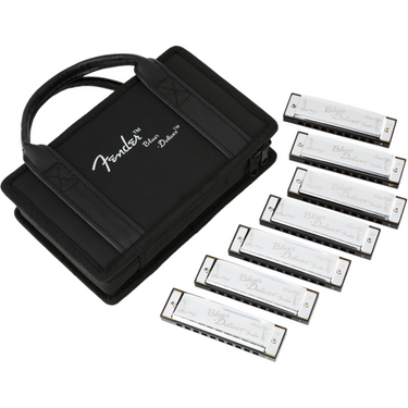 Paquete De Armonicas Fender Blues Deluxe 7 Pack W/case, 0990701049